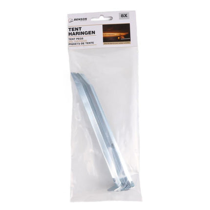 Benson Halfronde Tentharingen - 8 Stuks - 18 cm - Verzinkt Staal - Extra Grip
