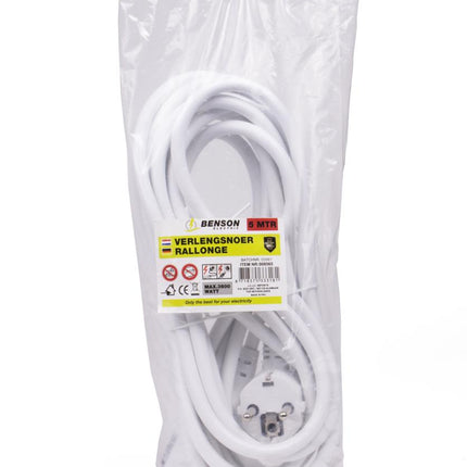 Benson Verlengsnoer Type E – 5 meter – 3G1.5mm² – 3500W