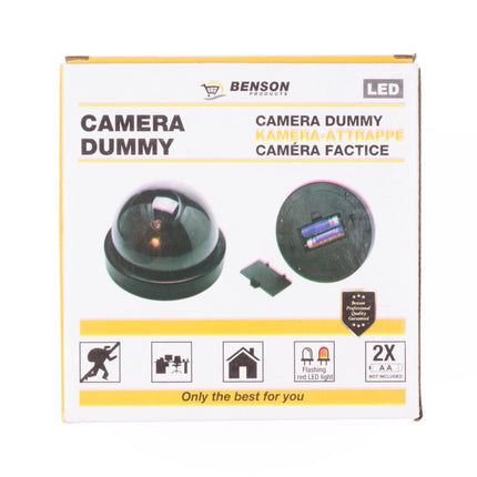 Benson Dummy Beveiligingscamera - Dome Model - Knipperend LED - 117 x 75 mm