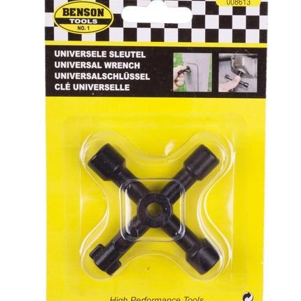 Benson Universele 4-weg Schakelkastsleutel - Heavy Duty - Zwart