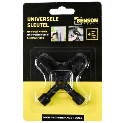 Benson Universele 4-weg Schakelkastsleutel - Heavy Duty - Zwart