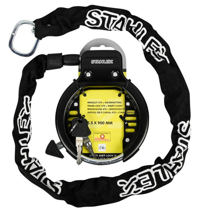 Stahlex Ringslot met Insteekketting - 90 cm - 8 mm Pin - Canvas Hoes