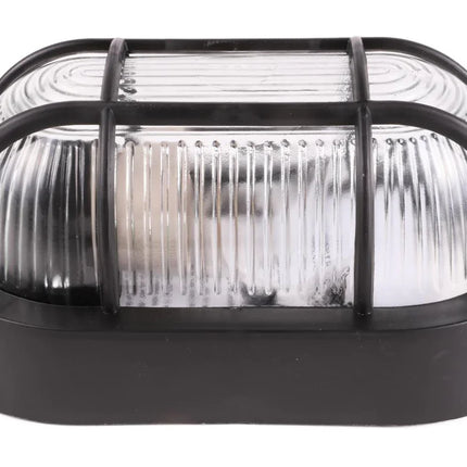 Benson Bulleye Buitenlamp Ovaal – Zwart – E27 Fitting – IP44