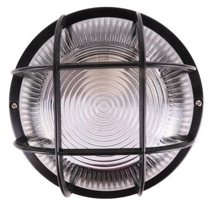 Benson Bulleye Buitenlamp Rond – Zwart – E27 Fitting – IP54