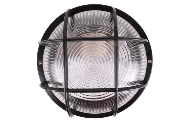 Benson Bulleye Buitenlamp Rond – Zwart – E27 Fitting – IP54