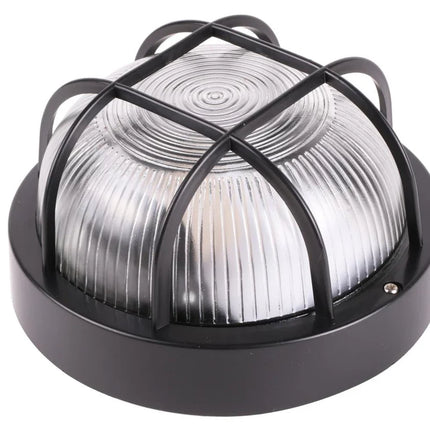 Benson Bulleye Buitenlamp Rond – Zwart – E27 Fitting – IP54