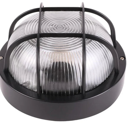 Benson Bulleye Buitenlamp Rond – Zwart – E27 Fitting – IP54