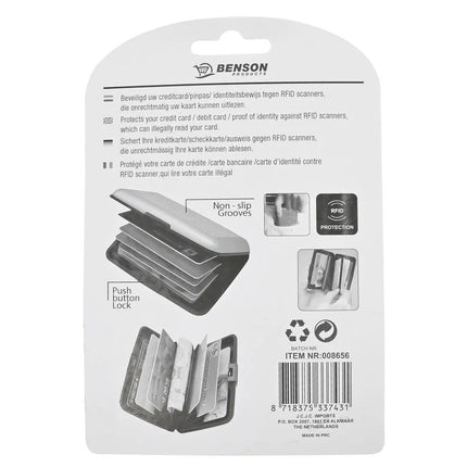 Benson Creditcardhouder Aluminium - 7 Vakken - Compact - Assorti Kleuren