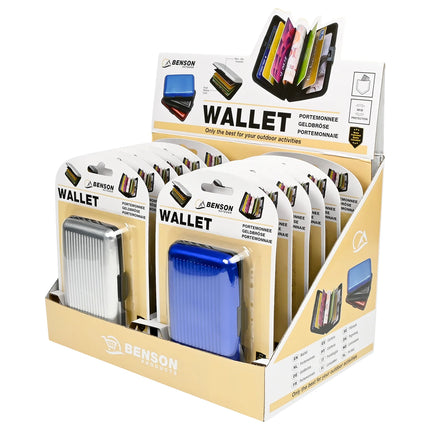 Benson Creditcardhouder Aluminium - 7 Vakken - Compact - Assorti Kleuren