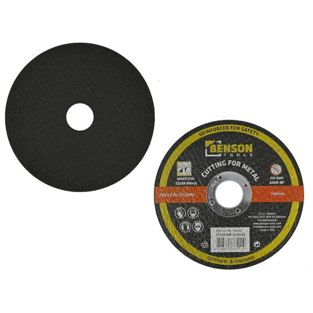 Benson Doorslijpschijven Metaal - Ø 125 mm - 5 Stuks - Versterkt