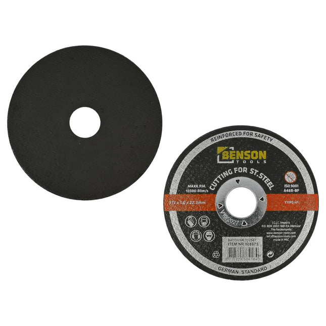 Benson Doorslijpschijven RVS - Ø 115 mm - 10 Stuks - 1.0 mm