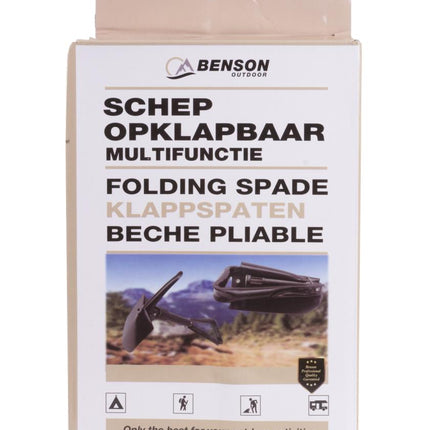 Benson Multifunctionele Pioniersschep - 57,5 cm - Opklapbaar - Legergroen - Inclusief Draagtas