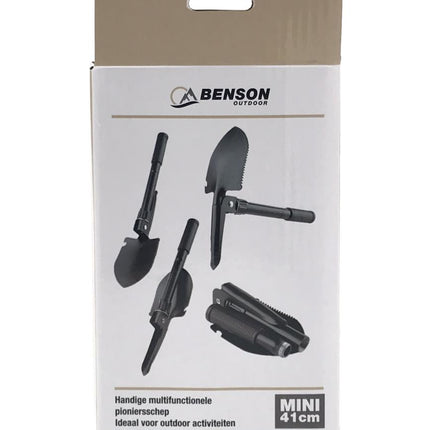 Benson Opklapbare Schep - 41 cm - Multifunctioneel - Inclusief Opbergtas - Survival Tool