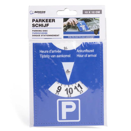 Benson Parkeerschijf - Blauw - 10 x 12 cm - Europees Goedgekeurd