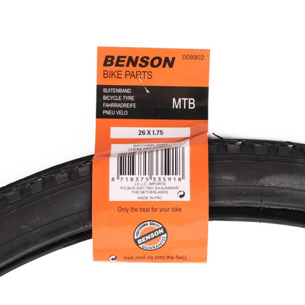 Benson ATB Buitenband - 26" (47-559) - 26 x 1.75/1.90 - Grof Profiel - Lekbestendig - Zwart