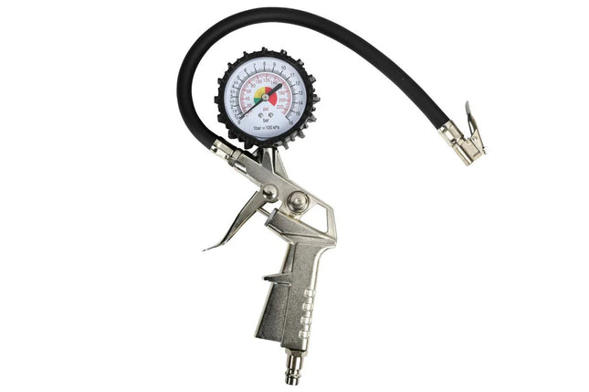 Benson Bandenvulpistool met Manometer – Voor Compressor – Bar & PSI – Universeel