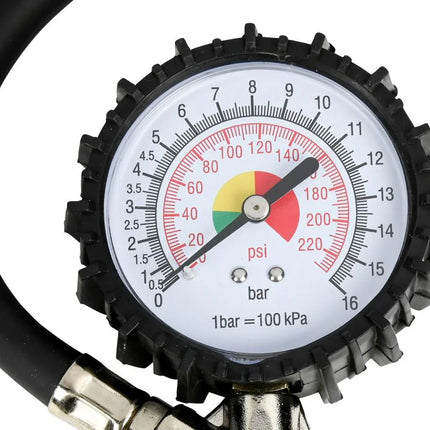 Benson Bandenvulpistool met Manometer – Voor Compressor – Bar & PSI – Universeel