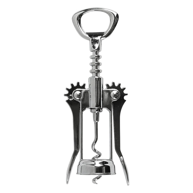 Benson Kurkentrekker en Flesopener - 2-in-1 Tool - Klassiek Model - Verchroomd RVS