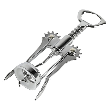 Benson Kurkentrekker en Flesopener - 2-in-1 Tool - Klassiek Model - Verchroomd RVS