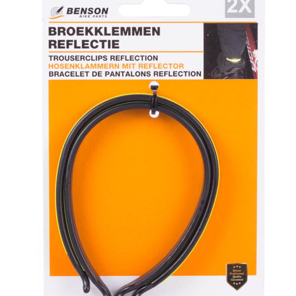 Benson Reflecterende Broekklemmen - Armklemmen - 2 stuks - All Size - Lichtgewicht