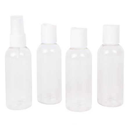 Benson Reisflesjes Set 4-delig - Transparant - Met Etui - 80 ml