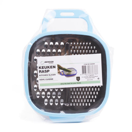 Benson Multifunctionele Keukenrasp - Met Opvangbak - 3 Raspgroottes - 23,5 cm