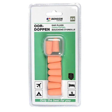 Benson Zachte Oordoppen - 8 Stuks - Geluiddempend - Comfort