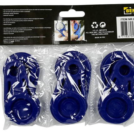 Benson Zeilclips - Set van 6 - Weerbestendig - 82 x 45 mm - Zwart