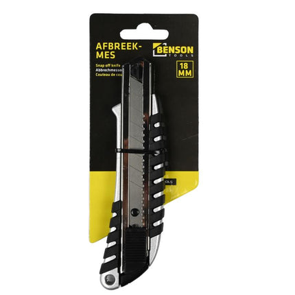 Benson Aluminium Afbreekmes - 18 mm - Automatische Vergrendeling