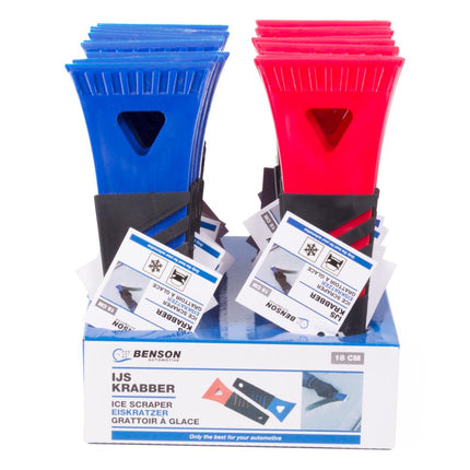 Benson Compacte IJskrabber – 18 cm – Slagvast Kunststof – Kleurenmix