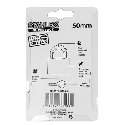 Stahlex Hangslot Superlock – 50 mm – Gehard Staal – Veiligheidscategorie C