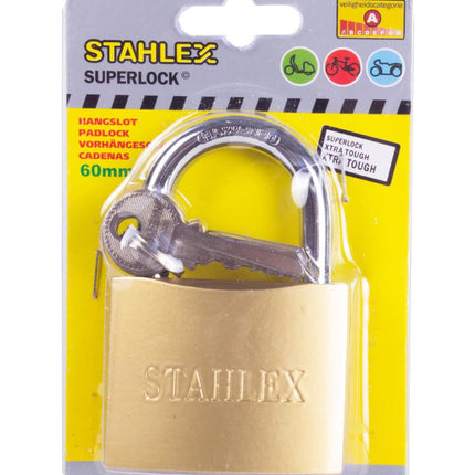 Stahlex Hangslot – 60 mm – Veiligheidscategorie A – 3 Sleutels