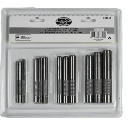 Benson Holpijpset Jumbo – 12-delig – Carbonstaal – Ø 2.5 t/m 16 mm