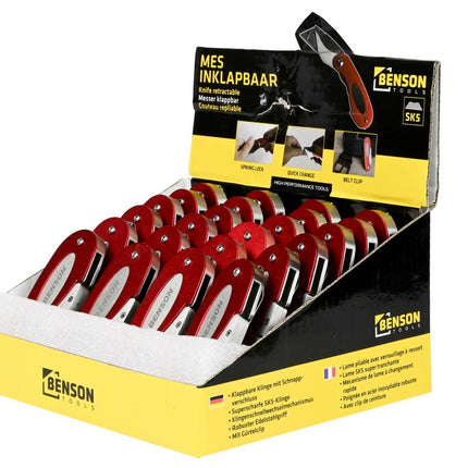 Benson Inklapbaar Mes - SK5 Staal - Snelwisselmechanisme - Riemclip