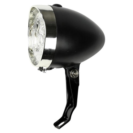 Benson LED Fietskoplamp - 3 LED's - Zwart - 4 Lux - Incl. Batterijen