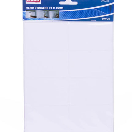 Benson Memo Stickers - 80 Stuks - 74 x 45 mm - Zelfklevend