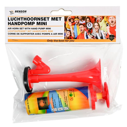 Benson Luchthoorn met Handpomp - 32 cm - Stadionhoorn - Sportevenementen