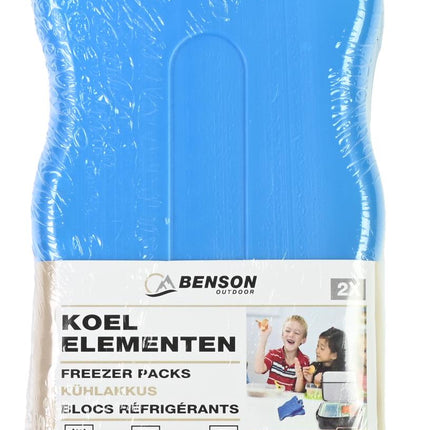 Benson Compacte Koelelementen - 2 Stuks - 160 x 95 x 20 mm - Blauw - Herbruikbaar
