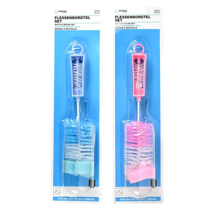 Benson Flessenborstel Set - 2-delig - Inclusief Speenborstel - Kleurenmix