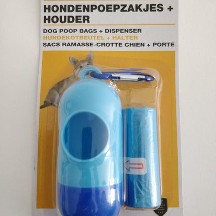 Benson Hondenpoepzakhouder met Karabijnhaak en 15 Zakjes