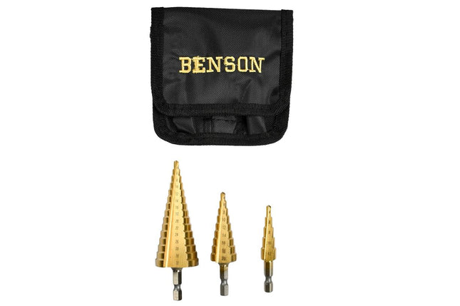 Benson Stappenboorset - 3-delig - HSS Titanium - 4 t/m 32 mm