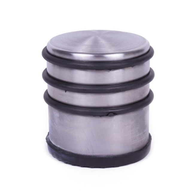 Benson Deurstopper Zwaar Model – RVS – Ø 9 cm – 1,1 kg – Met Rubberen Bescherming