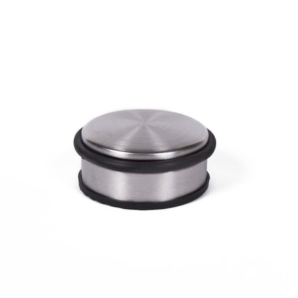 Benson Deurstopper Deluxe – RVS – Ø 10,5 cm – 700 gram – Met Rubberen Beschermringen