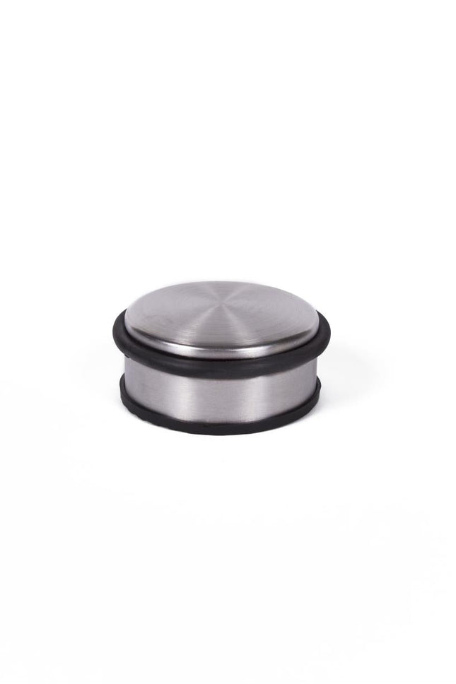 Benson Deurstopper Deluxe – RVS – Ø 10,5 cm – 700 gram – Met Rubberen Beschermringen