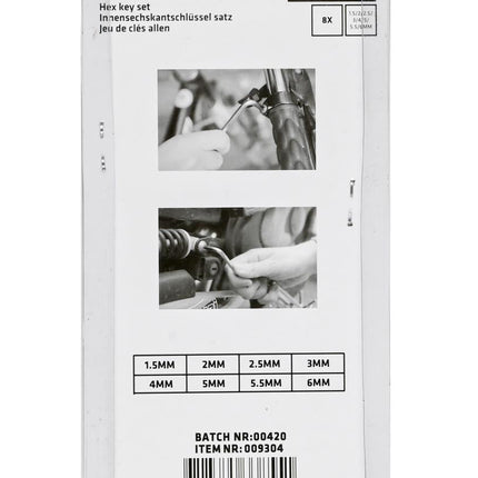 Benson Inbussleutelset - 8-delig - Aan Ring - 1.5 t/m 6.0 mm