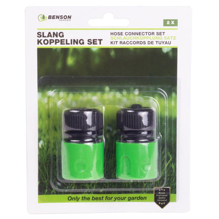 Benson Slangkoppeling Set - 2-Delig - Voor Tuinslang Verlenging & Reparatie