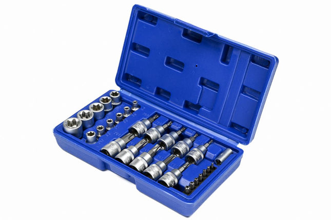 Benson Torx Bit- en Doppenset - 30-delig - Chroom-Vanadiumstaal