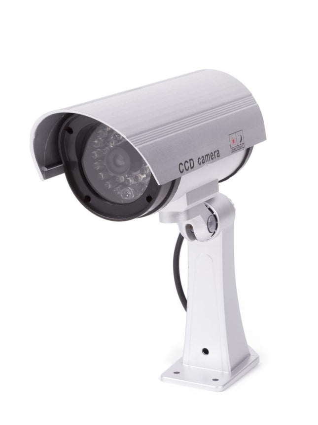 Benson Dummy Camera "Profi" - Inclusief LED-Indicator & Beugel - Zilver/Grijs