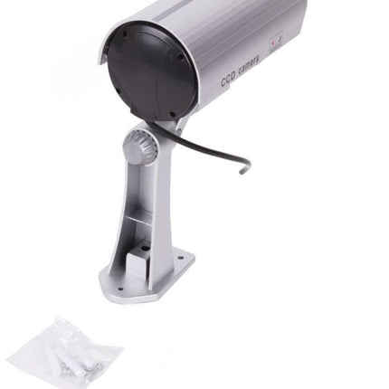 Benson Dummy Camera "Profi" - Inclusief LED-Indicator & Beugel - Zilver/Grijs