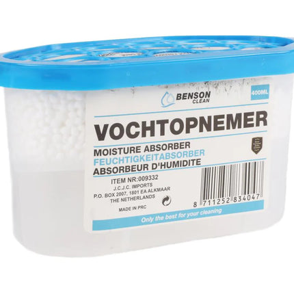 Benson Compacte Vochtopnemer – 300 ml – Tegen Schimmel & Condens – Direct Klaar voor Gebruik